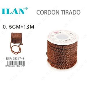 Cordoncino Marrone Tirato 0.5Cm X 13M per Artigianato e Creazione di Gioielli - Product Image 1