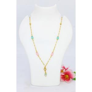 Conjunto de collar AD chapado en oro para mujer, cadena de estilo étnico de Bollywood para compromiso de boda, joyería principal de perlas de moda - Product Image 2