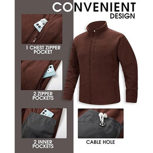 Vêtements en polaire chauds, veste en polaire légère, toucher doux, veste en polaire - Product Image 4