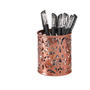 Portalápices Metálico en Forma de Corazón con Acabado en Cobre para Estudio, Oficina, Escritorio, Organizador de Escritorio para Bolígrafos y Lápices - Product Image 4