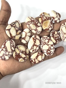 Pierre précieuse naturelle en jaspe cacahuète, cabochon, formes variées, 20-30 mm, vente en gros, livraison rapide - Product Image 2