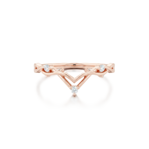 แหวนทองคำแท้ 18K ดีไซน์เรียบหรู โค้งมน ซ้อนกันได้ เหมาะสำหรับแหวนแต่งงาน แหวนหมั้น แหวนแฟชั่น แหวนลายกากบาท - Product Image 4