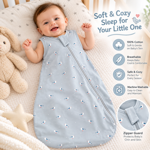Saco de Dormir de Algodón para Bebé |   Saco de Dormir de 2 Capas con Textura Waffle de 200 Hilos |   Manta Suave para Usar como Ropa |   Ropa de Cama para Bebé Recién Nacido con Estampado Personalizado - Product Image 2