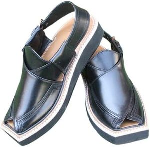 Sandalias Kheri Peshawari de PVC, Estilo Tribal Kuchi Kaptaan Afgano, para Bodas al Aire Libre, Primavera/Otoño - Product Image 5