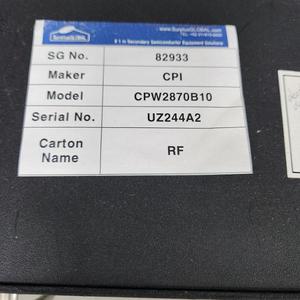 Composant de puissance RF CPI CPW2870B10 27-159201-00 - Équipements et pièces semi-conductrices d'occasion fiables à l'échelle mondiale - Product Image 2