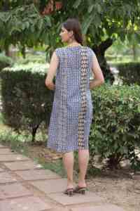 Vestido de algodón con estampado de bloque de mano indio, ropa informal de verano de nueva moda con cintura Natural hecha a mano para regalo de San Valentín - Product Image 3