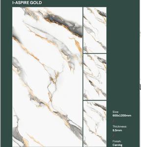 Carreaux de porcelaine effet marbre de luxe Springletile 600x1200mm, carreaux muraux et de sol en céramique émaillée haute brillance pour hôtel et maison - Product Image 6