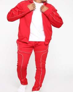 Conjuntos de Chándal Reflectantes Personalizados para Hombre, Chaquetas de Nailon Ligeras y Pantalones Deportivos con Cierre, Chándales Personalizados - Product Image 3