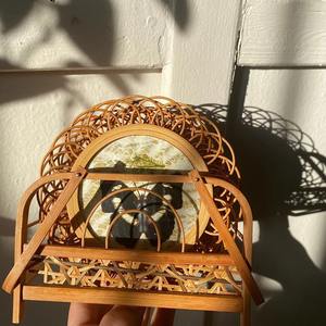 Juego de Posavasos de Ratán con Diseño de Mariposa y Soporte para Decoración de Fiestas, Agrega un Toque Único con Diseño de Mariposa a las Decoraciones de Fiesta, de la India - Product Image 3