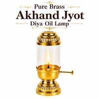 Lampe à huile Akhand Jyot en laiton pur doré, de luxe, unique, faite à la main, écologique, personnalisable, impression numérique, pour anniversaire, culte domestique