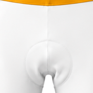 White Orange <b>Padded</b> <b>Cycling</b> <b>Shorts</b> Custom Breathable Quick Dry Stretch Bicycle Road Racing Training Athletic Performance Wear - Product Image 6