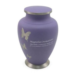 Blue <b>Butterfly</b> Design Candle Holder Cremation Urn For Human Ashes Decorative Funeral Memorial Urn For Adult Memorial Ashes - Product Image 6