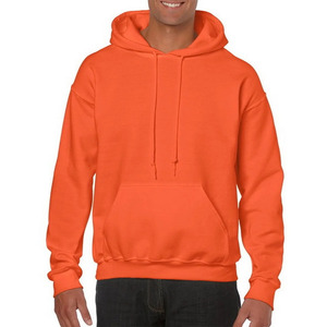 Classic Fit Men's Hoodies <b>Sweatshirts</b> Breathable Heavy Blend Cotton Fleece Various Colors Orange Winter 3D Embroidered - Product Image 3