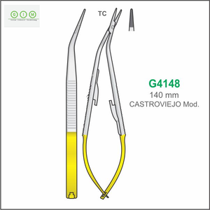 Porte-aiguilles micro en acier inoxydable, instruments chirurgicaux ophtalmiques, forceps de chirurgie oculaire avec inserts TC - Product Image 4
