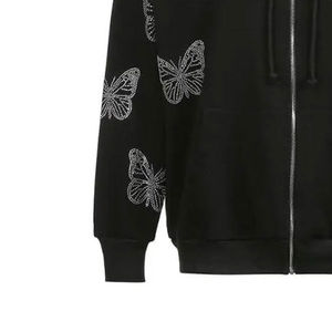All Season Wear Unisex <b>Rhinestones</b> <b>Hoodies</b> Lightweight Top Trending Breathable Oversized <b>Rhinestones</b> Hoodie For Sale - Product Image 2