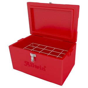 35L Red Insulated Cooler Box ABS Ice <b>Chest</b> Square Lockable <b>Storage</b> <b>Chest</b> for Food Beverage Outdoor Use - Product Image 1