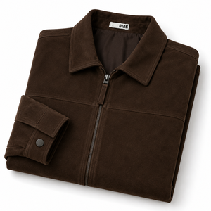 Veste en jean streetwear coupe ample pour homme, hiver, fermeture éclair, col montant, imitation daim haut de gamme, respirante, coupe-vent, épaisse - Product Image 5