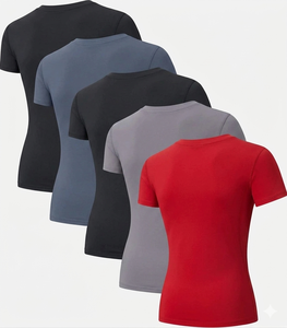 T-shirt personnalisé pour femme – Qualité supérieure, séchage rapide, respirant – Couleur unie, léger, idéal pour l'été – Vente en gros - Product Image 2
