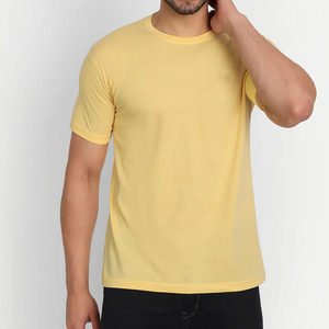 Custom Logo Men's T-Shirt 100% Cotton Knitted Breathable Quick Dry Solid Customized Color & Size High Quality Made in Pakistan - Product Image 1