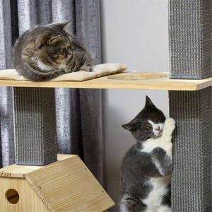 Lussuoso Tiragraffi Grande per Gatti in Legno Massello, Moderno e di Stile Contemporaneo, con Cuccia Interna per Gatti, Ideale per Arrampicarsi e Giocare - Product Image 5
