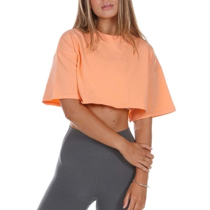 Camiseta Corta de Seda Negra para Mujer, Manga Corta, Cuello Alto, Corte Holgado, Elegante, Satinada, Color Sólido, Antiarrugas, Primavera-Verano - Product Image 2
