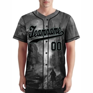 เสื้อเบสบอลไซส์ใหญ่ ระบายอากาศได้ดี พิมพ์ลายแบบซับลิเมชั่น แห้งเร็ว ซับเหงื่อ วัสดุคุณภาพดี แขนสั้น ปรับแต่งได้ เหมาะสำหรับการเล่นกีฬา - Product Image 5