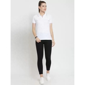 Venta al por mayor de las mujeres de primavera otoño Polo Camiseta de manga corta de algodón camisa polo de cuello vuelto mujeres Top Golf camisetas personalizadas - Product Image 6