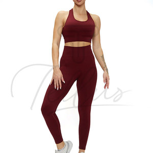 Conjunto de Ropa de Yoga de 3 Piezas de Secado Rápido a Precio de Mayoreo para Mujer, Leggings y Bra para Gimnasio, Conjuntos de Yoga en Venta - Product Image 2