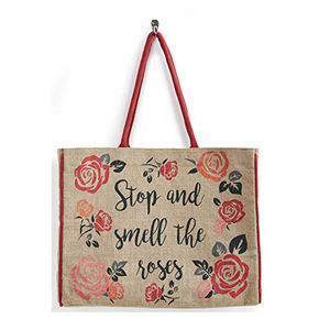 Bolsa de Compras de Yute Laminado de Primera Calidad con Asas de Algodón Cómodas para el Transporte - Product Image 1