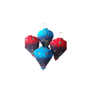 Wholesale Medium Bamboo <b>Silk</b> Lantern Blossom Wedding Parties Events Hand Painted Fan Design Quality Souvenir Craft Gift - Product Image 2