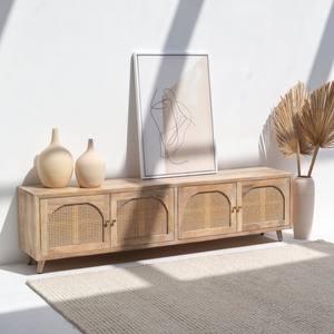 ตู้วางทีวีทรงโค้งหวายเทียม รุ่นวันดานา โนวา ทีรา ดีไซน์ทันสมัย ตกแต่งด้วยการสานแบบธรรมชาติ - Product Image 3