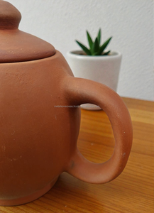 Théière en terre cuite de conception Japandi écologique de 1000 ml, faite à la main, durable, taille personnalisable, rougeâtre, ensembles de thé et de café - Product Image 6