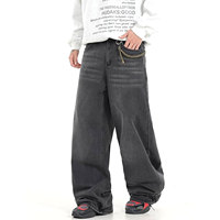 Shorts en jean baggy personnalisés à taille mi-haute et jambe large, style skater, respirants, en toile, décontractés, streetwear, confortables
