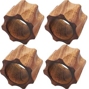 Juego de servilleteros de madera festivos para cenas navideñas, bodas, celebraciones, restaurantes, hoteles, resorts, fiestas, catering y decoración de eventos - Product Image 1
