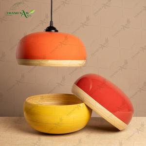 Abat-jour en bambou tissé de luxe, lampe suspendue en bambou faite à la main, éclairage écologique pour la maison, l'hôtel, le restaurant - Product Image 6