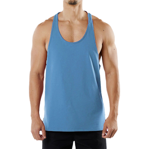Débardeurs pour hommes, décontractés, sans coutures, séchage rapide, 100% coton lavé, pour vêtements de sport, légers, tricotés, logo personnalisé, couleur personnalisée - Product Image 1