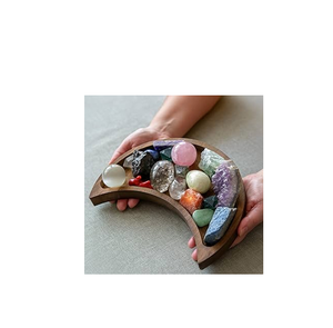 Plateau de service en bois Lune et Étoile de qualité supérieure, idéal pour le Ramadan, la restauration hôtelière et les événements - Product Image 1