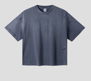 เสื้อยืดผ้าแคนวาสทรงปกติสำหรับผู้ชาย แขนปกติ คอกลม สไตล์สตรีท สีพื้น เรียบง่าย เป็นมิตรกับสิ่งแวดล้อม แห้งเร็ว 100% - Product Image 5
