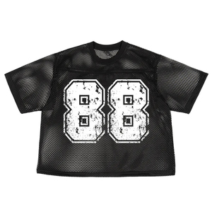 Camiseta Deportiva de Fútbol de Malla Negra Oversize para Hombre, Transpirable, de Manga Corta, con Número Personalizado 88, Estilo Urbano, Atlético - Product Image 4