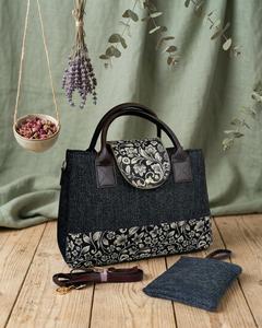 Sac fourre-tout vintage noir en toile tissée pour femme avec fermeture éclair, pochette à motif uni et bandoulière pour usage quotidien et plage - Product Image 5