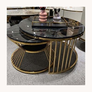 Modern Luxury Metal Coffee <b>Table</b> Set Stylish New Design Customized High <b>End</b> Living Room Center <b>Table</b> Set Collection - Product Image 6