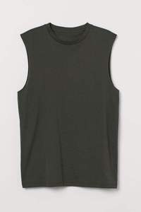 Camisetas sin mangas 100% algodón para hombre, chaleco transpirable, diseño casual ajustado, top cómodo sin mangas para gimnasio, correr, tallas grandes - Product Image 5