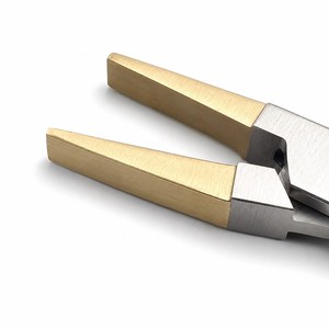 Flat Brass Nose Pliers <b>Piercing</b> Tools Non Marring Jewelry Making Tool ZetomedPro - Product Image 2