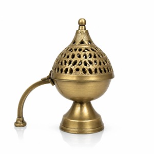 Quemador de incienso Loban hecho a mano de latón, soporte para incienso Dhoop Dani para aromaterapia en el hogar y el templo, fragancia para el hogar y regalos. - Product Image 1