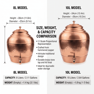 Handmade Hammered Copper Water <b>Dispenser</b> with <b>Tap</b>, Classic Covered Beverage Server, Kitchen <b>Drink</b> Ware, Home Decor Wholesale B2B - Product Image 5