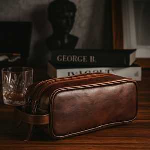 Full Grain Genuine Leather Luggage Tags Travel <b>ID</b> <b>Holders</b> Custom Name Tags Privacy Cover Suitcase Labels TYG-0157 - Product Image 1