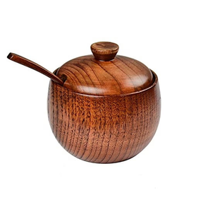 Pots à sel, poivre et sucre en bois, accessoires de restaurant, pots à sucre de cuisine, 3 pots à prix les plus bas - Product Image 2