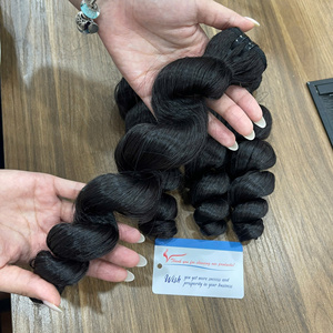 Vente en gros de cheveux naturels vietnamiens 100% bruts, extensions de cheveux humains ondulés à la vapeur, mèches de cheveux bruts double drawn - Product Image 5