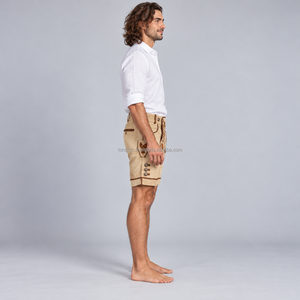 Men's Alpine Bavarian <b>Shorts</b> with Decorative Front Buttons Classic Heritage Styling and Premium Material for Festival Events - Product Image 5