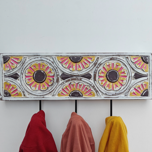 Smart Art Wood Carving Sunflower Carved Wall <b>Hanger</b> <b>Key</b> <b>Hanger</b> <b>Key</b> Hanging Wall Personalized Storage Engineered Wood Wall Decor - Product Image 1